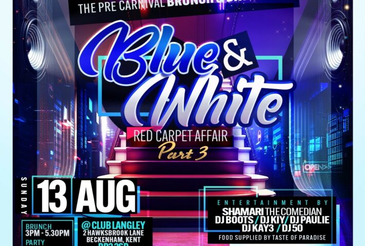 Pre Carnival Brunch and Day Party Part 3, Blue and White Red Carpet Affair